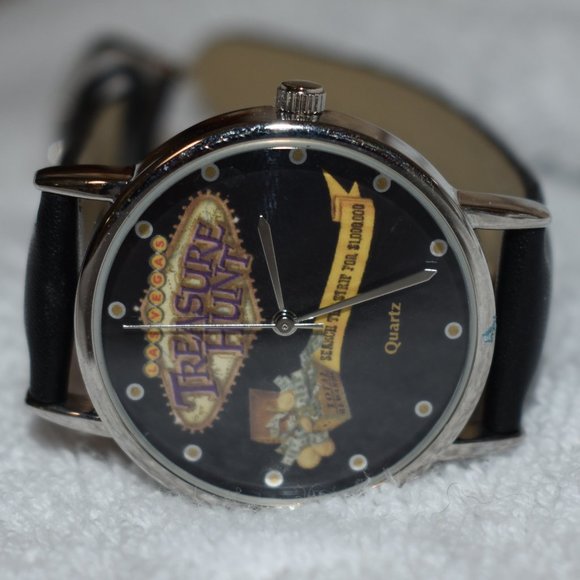 Other - Vintage Las Vegas Treasure Hunt Watch w Black Band